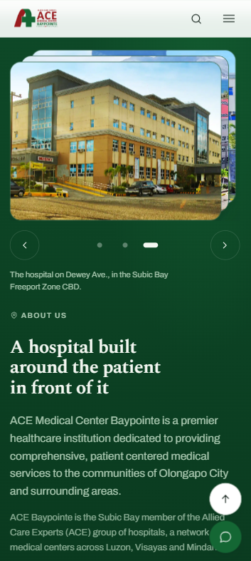 AceBaypointe about section on mobile