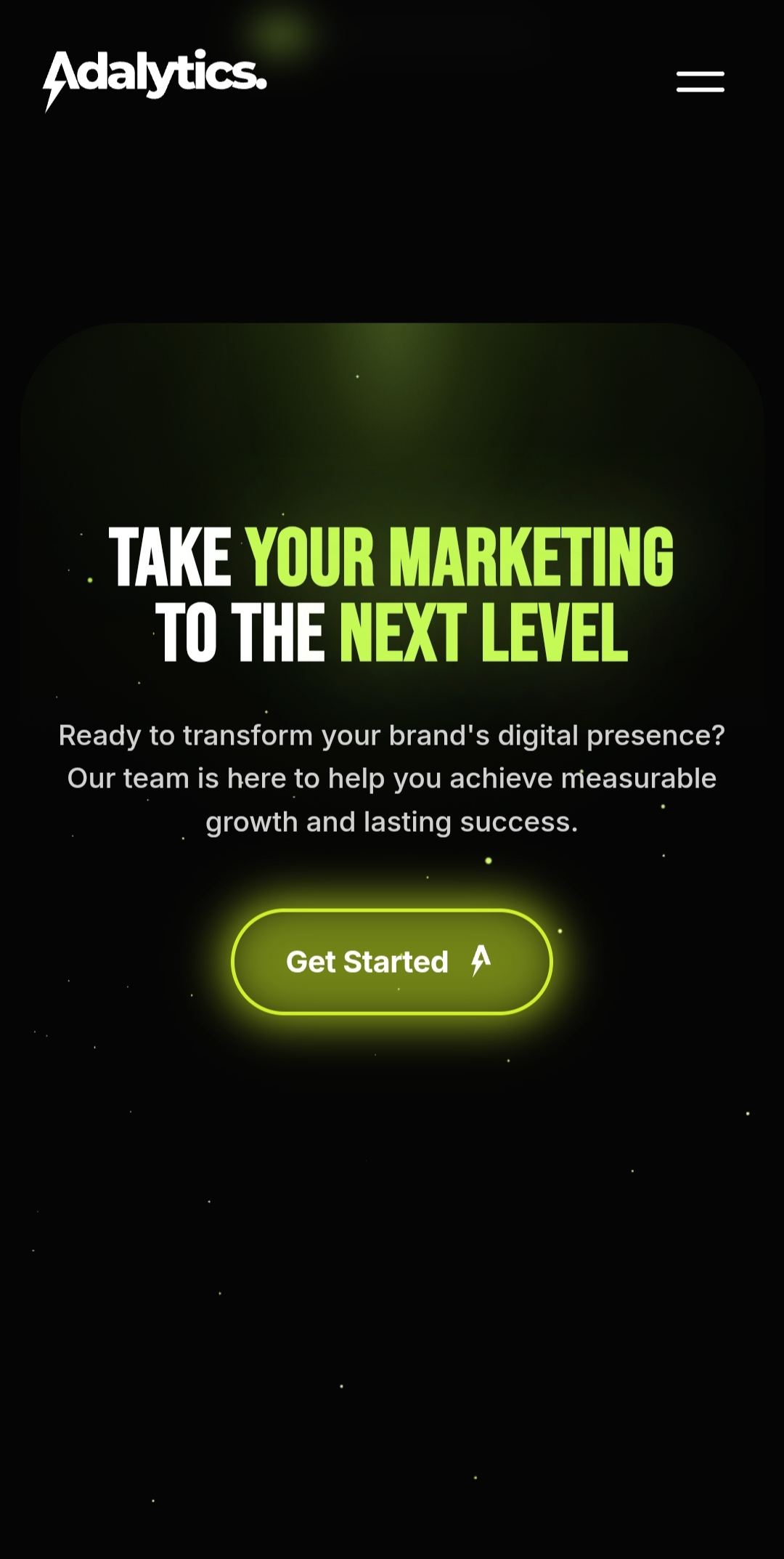 Adalytics call-to-action on mobile