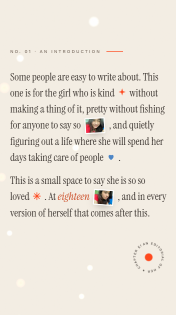 Angelique introduction section on mobile