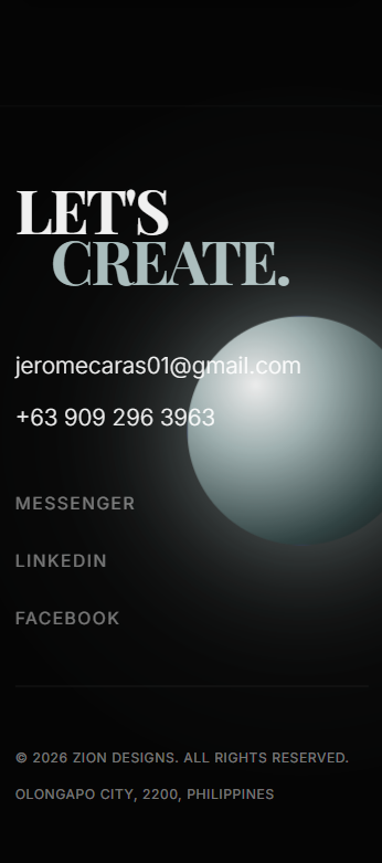 Jerome contact footer on mobile