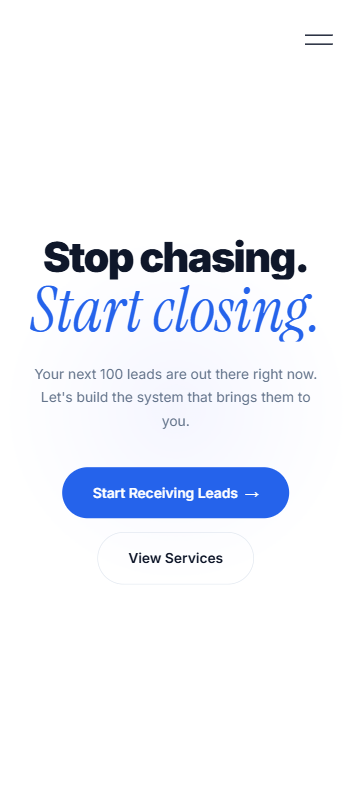 SystemStride call-to-action section on mobile