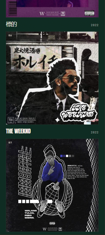 Wacky Yugto selected work grid on mobile